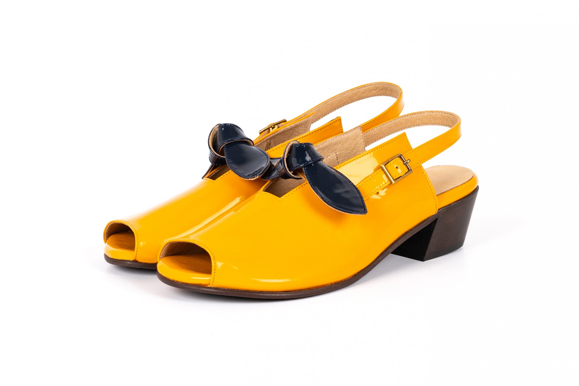 yellow bow sandals
