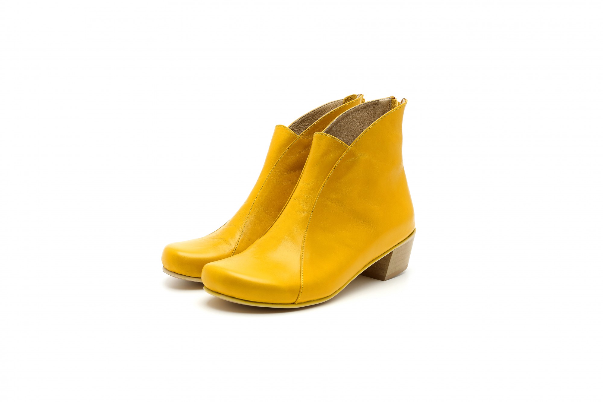 yellow low heel