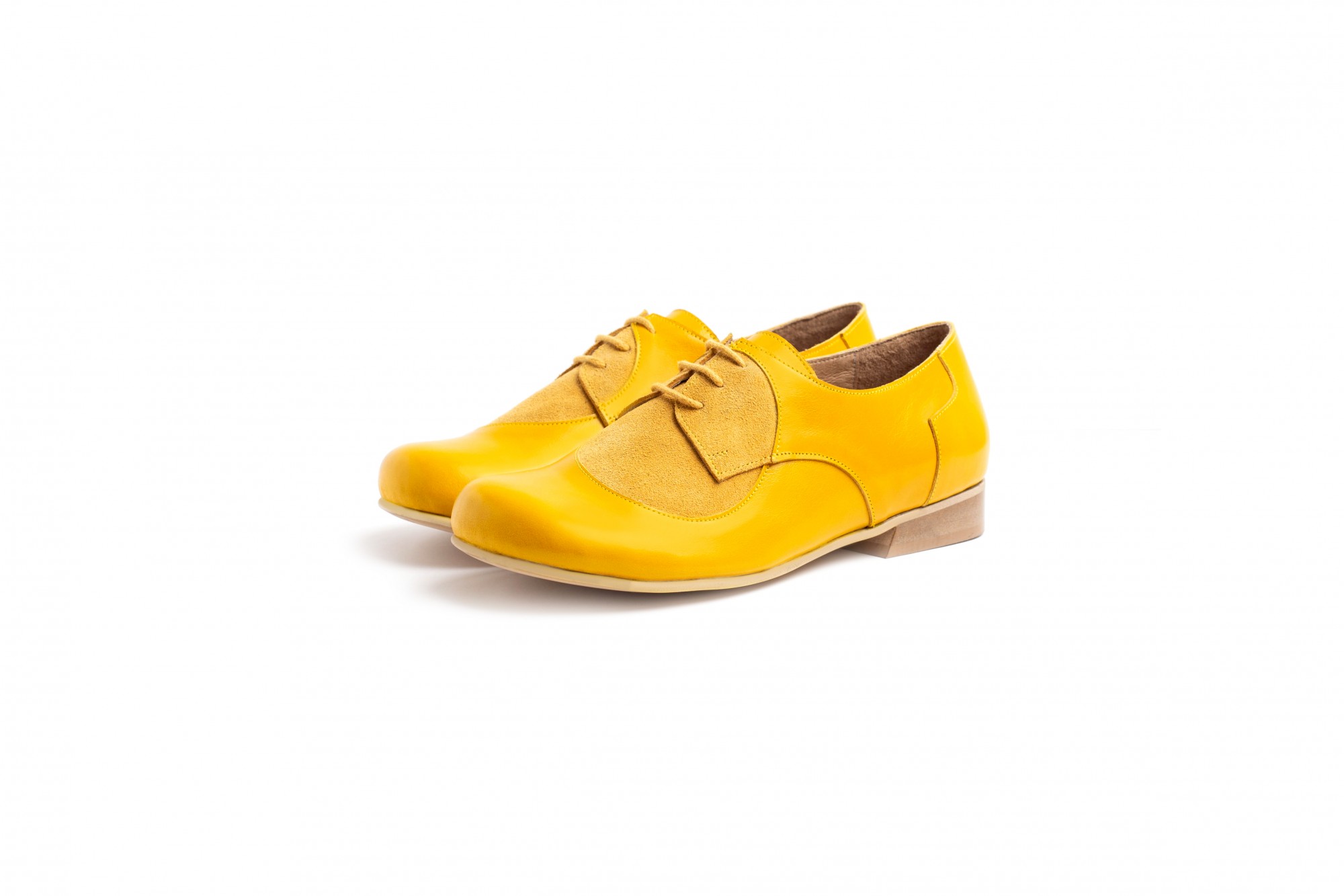 wide yellow shoes