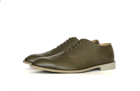 Olive green men's shoes