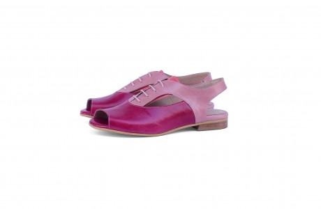 Flat pink slingback sandals 