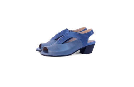 Blue slingback sandals