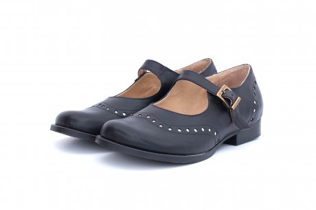 Mary Janes women/'s leather shoes in gray wide ADIKILAV