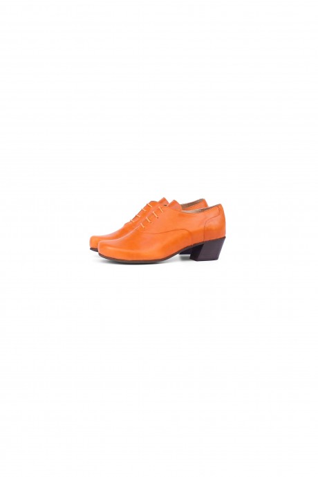 Orange women's leather shoes by ADI KILAV