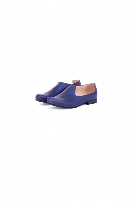 Flat blue Slip-On shoes modern loafers 