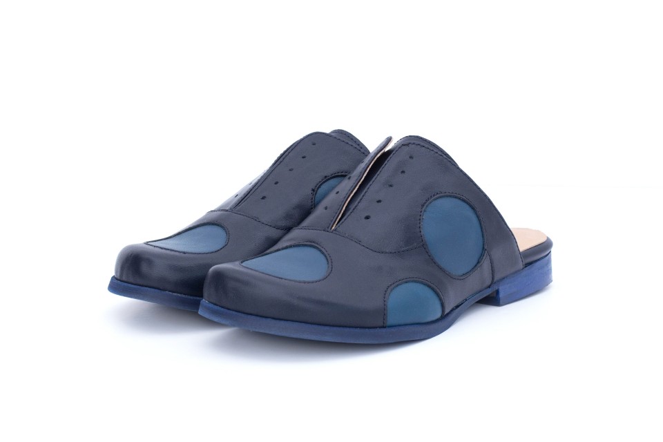 blue mules shoes