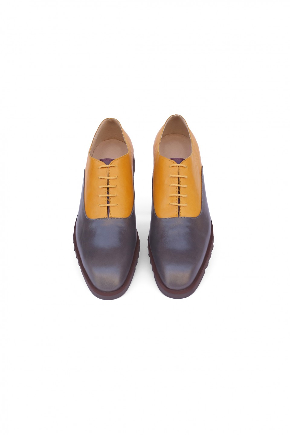 ADI KILAV - Handmade leather Shoes - MEN'S SHOES - Gray and yellow Men ...