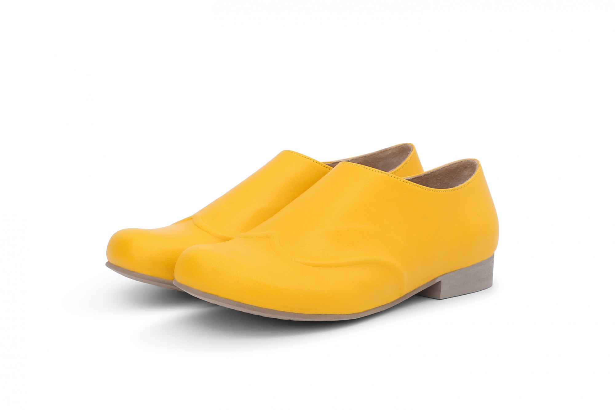 yellow flat dress shoes