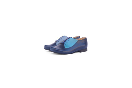 Women’s Leather Flats – Navy Blue, Light Blue & Denim