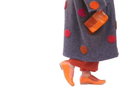 Women’s Leather Flats – Orange & Rust Red