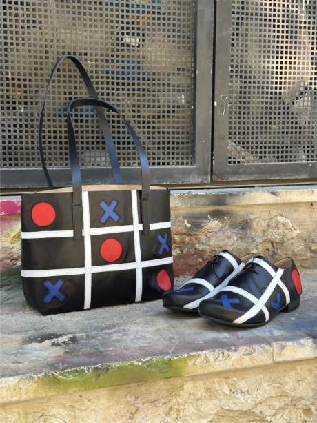 tic-tac-toe handmade shoes